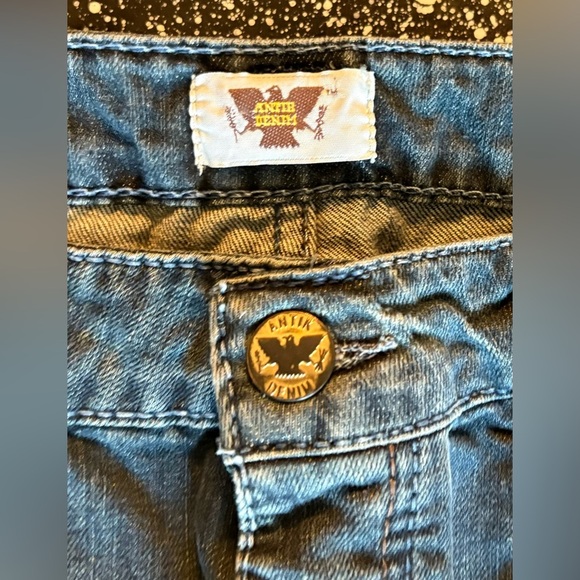 Antik Denim Blue Jeans with Gold Accents - Picture 3 of 6